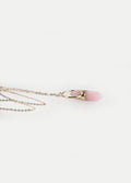 Double Point Rose Quartz Pendant | Gold-Image 3