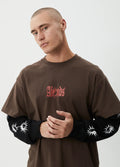 Double Trouble - Recycled Layered Boxy Tee | Coffee-Image 4