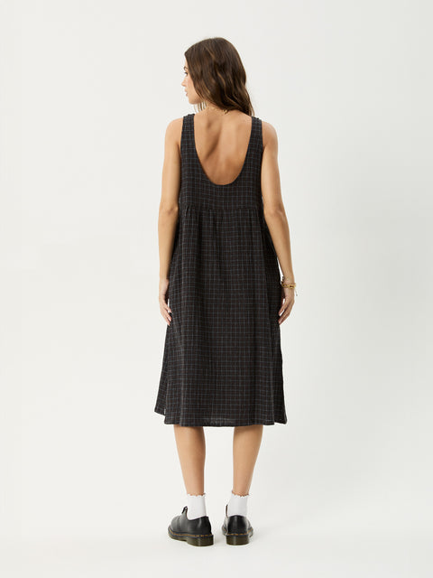 black check midi dress Black Check Midi Dress 8-9 years