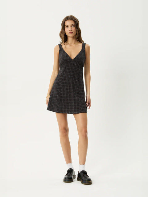 Dusk - Hemp Seersucker Check Mini Dress