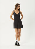 Dusk - Hemp Seersucker Check Mini Dress | Black Check-Image 5