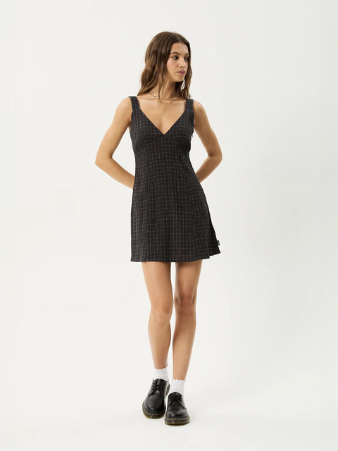 Dusk - Hemp Seersucker Check Mini Dress