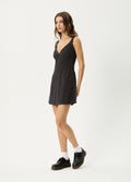 Dusk - Hemp Seersucker Check Mini Dress | Black Check-Image 6