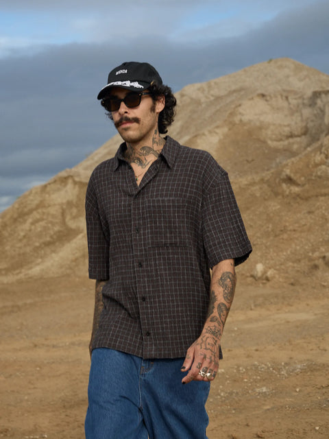 Dusk - Hemp Seersucker Check Shirt