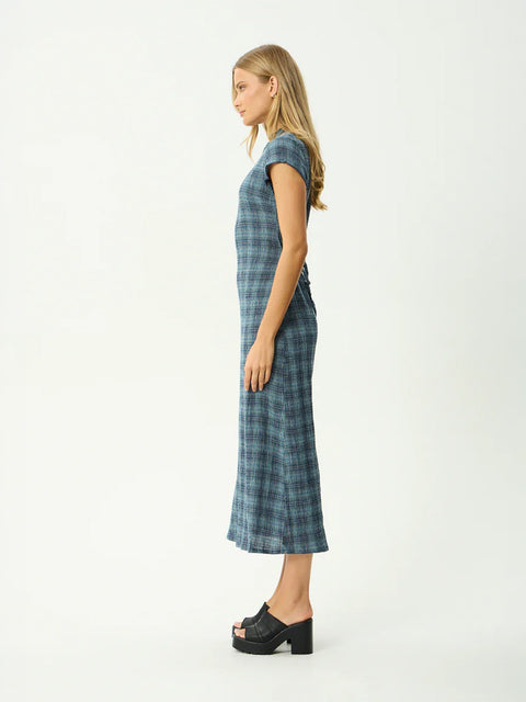 Elodie - Hemp Seersucker Midi Dress