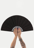 Festival Fans with Leg Holster | Black Glitter-Image 1