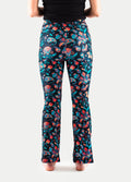 Festival Flared Printed Leggings | Navy Multi Floral-Image 3