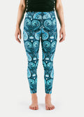 Festival Printed Leggings | Blue Paisley-Image 1