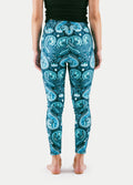 Festival Printed Leggings | Blue Paisley-Image 3