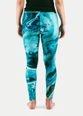 Festival Printed Leggings | Green Marble-Image 3