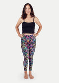 Festival Printed Leggings | Leaf Psychedelic-Image 1