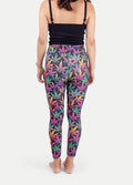 Festival Printed Leggings | Leaf Psychedelic-Image 3