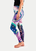 Festival Printed Leggings | Purple Marble-Image 2