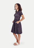 Festival Short Sleeve Dress | Black Cat-Image 2
