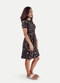 Festival Short Sleeve Dress | Black Ouija-Image 2
