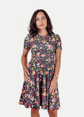 Festival Short Sleeve Dress | Fungi Forest-Image 1