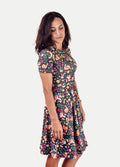 Festival Short Sleeve Dress | Fungi Forest-Image 2