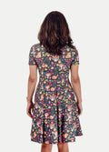 Festival Short Sleeve Dress | Fungi Forest-Image 3
