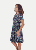 Festival Short Sleeve Dress | Luna Moth-Image 2