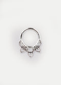 Filigree Heart Hinged Ring 16G | Steel-Image 1