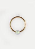 Fixed Bead Opal Ring 20G | Gold-Image 1