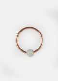Fixed Bead Opal Ring 20G | Rose Gold-Image 1