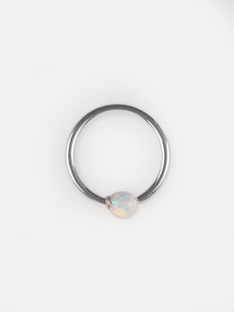 Fixed Bead Opal Ring 20G