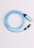 Flashing Magnetic Cable Micro USB 1m | Blue-Image 2