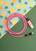 Flashing Magnetic Cable Micro USB 1m | Red-Image 1