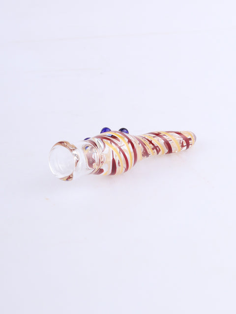 Flat Mouth Glass Cig Holder w- Roll Stop