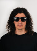 Flat Top Contrast Arm Sunglasses | Black-Wood-Image 4