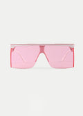 Flat Top Festival Visor Sunglasses | White Pink-Image 1