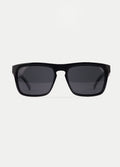 Flat Top Notched Square Polarised Sunglasses | Black-Image 1