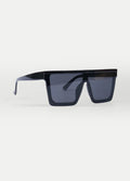 Flat Top Oversized Sunglasses | Black-Image 2