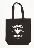 Flower - Organic Hemp Tote Bag | Black-Image 1