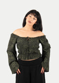 Flowy Peasant Blouse | Forest-Image 1