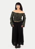 Flowy Peasant Blouse | Forest-Image 4