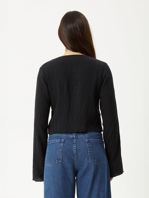 Focus - Hemp Seersucker Long Sleeve Top