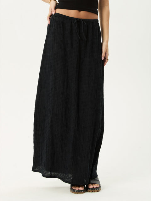 Focus - Hemp Seersucker Maxi Skirt