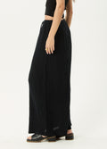Focus - Hemp Seersucker Maxi Skirt | Black-Image 5