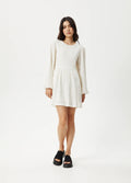 Focus - Organic Hemp Seersucker Mini Dress | White-Image 1