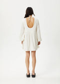 Focus - Organic Hemp Seersucker Mini Dress | White-Image 4