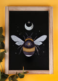 Forest Bee Wooden Framed Wall Art | One Colour-Image 1
