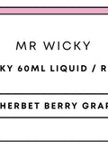 Mr Wicky Sherbet Berry Grape 60mL Regular/Freebase | 60mL-Image 1
