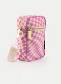 Fydelity Recycled Mini Brick Bag | Purple Optic Check-Image 2