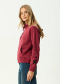 Garden Variety - Recycled Pull On Hood | Washed Burgundy-Image 3