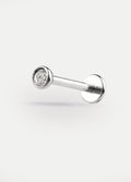Gem Flatback Barbell 16G | Clear-Image 1