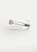 Gem Flatback Barbell 16G | Clear-Image 2