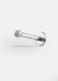 Gem Flatback Barbell 16G | Clear-Image 3