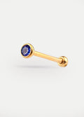 Gem Gold Ear Stud 18G | Blue-Image 1